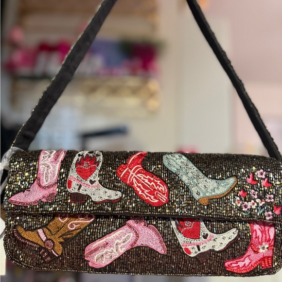 Marshalls Multicolor Western Boot Shoulder Bag - Picture 1 of 9